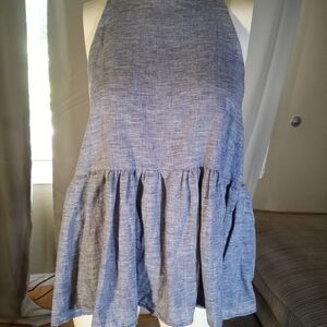 BP Blue Ruffled Bubble Mini Skirt